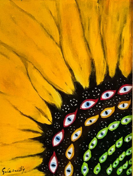Giulia Cernetig - Sunflower, Olio su tela 30x40