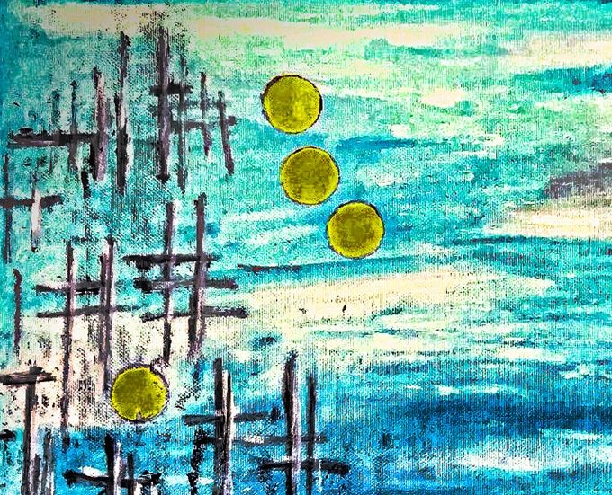 Giulia Cernetig - Atlantide, Olio su tela 40x50