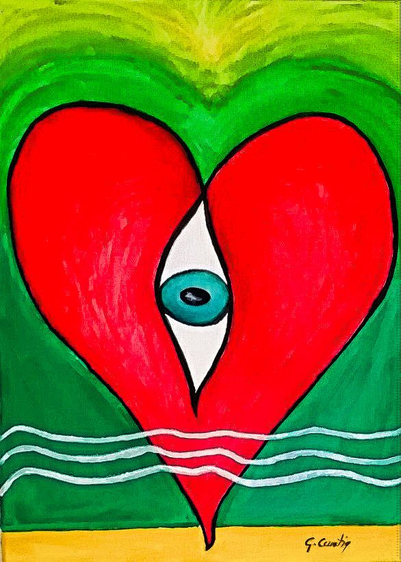 Giulia Cernetig - Cuore d'artista, Olio su tela 30X40
