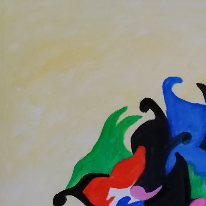Giulia Cernetig - Carnevale a Venezia, Olio su tela 40x40