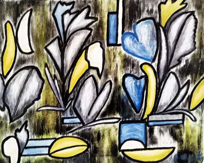 Giulia Cernetig - The garden, Olio su tela 40x50