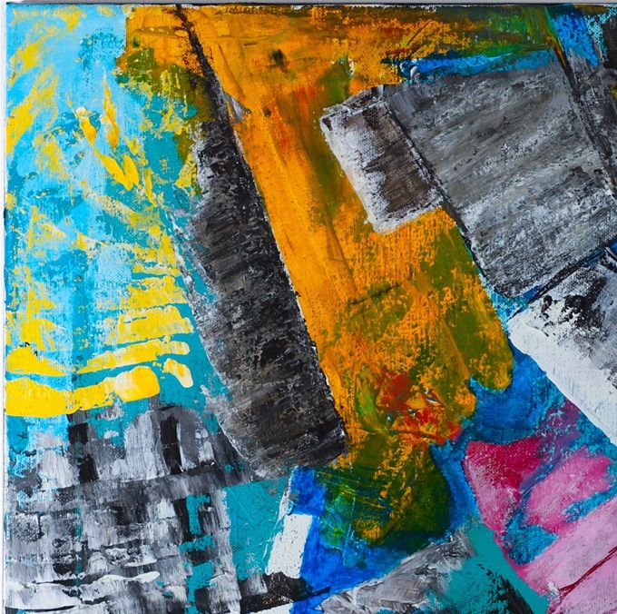 Giulia Cernetig - La Barriera Corallina, Acrilico su tela 60x60 - Opera con attestato di merito al 
