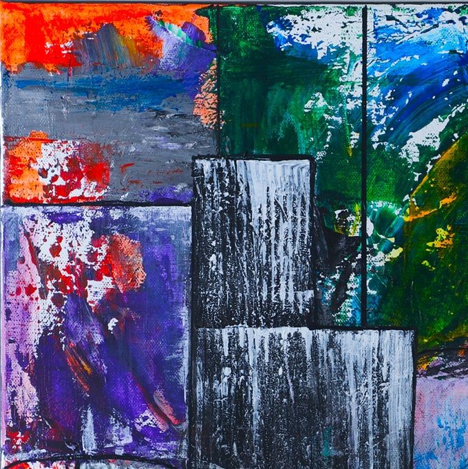 Giulia Cernetig - Finestre, Acrilico su tela 50x50