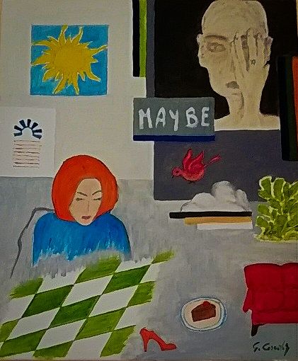 Giulia Cernetig - My be, Olio su tela 50x60