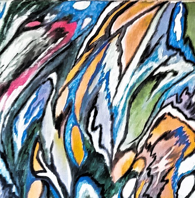 Giulia Cernetig - Nella foresta d'Amazzonia, Olio su tela 50x50