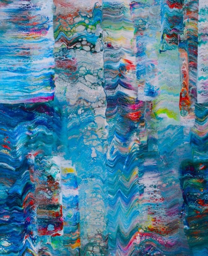 Giulia Cernetig - Il respiro del mare, Acrilico su tela 50x60 - Opera finalista del premio 