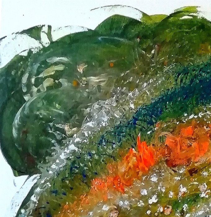 Giulia Cernetig - Autunno sul Carso, Acrilico su tela 60x60