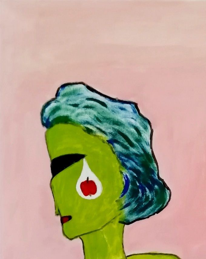 Giulia Cernetig - Le premonizioni di Eva, Olio su tela 40x50, 2019
