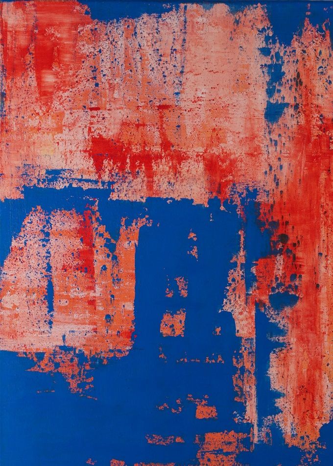 Giulia Cernetig - Frammenti di un sogno erotico, Acrilico su tela 50x70 - Opera in catalogo della 31° Fiera Arte Padova, C.A.T.S.