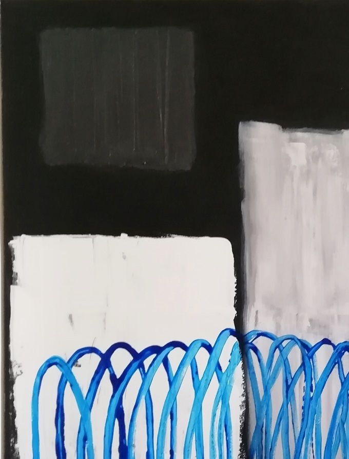 Giulia Cernetig - Intreccio di ellissi dentro a un romanzo, Acrilico 60x80, 2022