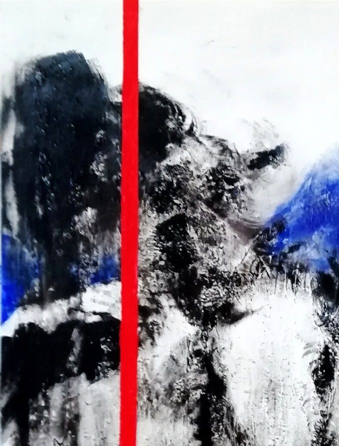 Giulia Cernetig, La strada tracciata, Acrilico 80x60, 2022